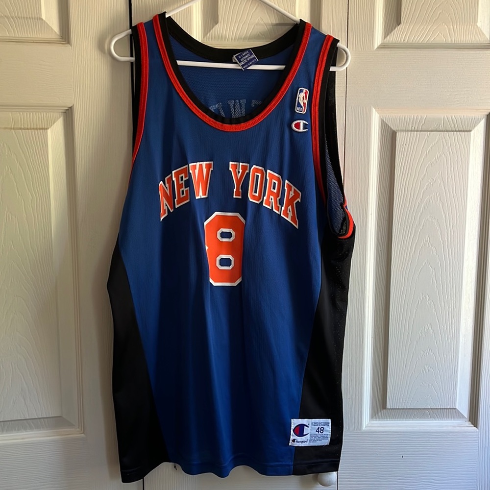 Champion Basketball Jersey. Size 48 XL. NEW York Knicks #8 Sprewell.